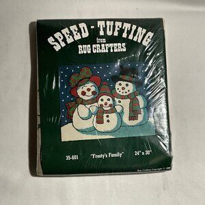 Rug Crafters  Speed Tufting 35-601 Frosty‘s Family Snowmen Winter Scene